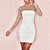 hesapli Kadın Elbiseleri-Kadın&#039;s Tatil Elbisesi Bandaj Kısa elbise Beyaz Uzun Kollu Yuvarlak Noktalı Örümcek Ağı Sonbahar Kış Bisiklet Yaka Seksi İnce 2022 S M L XL