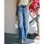 cheap Jeans-Women&#039;s Pants Trousers Jeans Straight Denim Blue Fashion Mid Waist Side Pockets Casual Weekend Full Length Micro-elastic Plain Comfort S M L XL XXL / Loose Fit