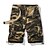 cheap Men&#039;s Shorts-Men&#039;s Cargo Shorts Multi Pocket Camouflage Comfort Breathable Knee Length Casual Daily 100% Cotton Fashion Streetwear Blue Purple