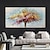 billiga Blom- och växtmålningar-handgjord oljemålning canvasvägg konst dekoration abstrakt kniv målning landskap träd för heminredning rullad ramlös osträckt målning