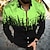 billiga grafiska skjortor för män-Herr Skjorta Grafisk skjorta Tolkning Nedvikt Svartvit Gul Ljusgrön Armégrön Rubinrött Gata Ledigt Kortärmad Button-Down Kläder Mode Designer Ledigt Bekväm