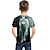 tanie chłopięce koszulki 3D-Dla chłopców 3D Zwierzę Wilk Podkoszulek Krótki rękaw Druk 3D Lato Wiosna Aktywny Sport Moda Poliester Dzieci 3-12 lat Na zewnątrz Codzienny Regularny