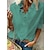 cheap Basic Women&#039;s Tops-Women‘s Blouse Shirt V Neck Lettuce Trim Plain Modern V Neck Regular Spring &amp;  Fall Green Blue White Orange