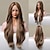 cheap Synthetic Lace Wigs-HAIRCUBE Ombre Grey/Brown/Auburn/Golden 22 inch Lace Front Wig Long Natural Wavy 13*4*1 T Part Kanekalon Lace Wig With Baby Hair for Woman 180% Density
