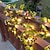 abordables Guirlandes Lumineuses LED-solaire feuille de lierre feuille de rose guirlandes lumineuses en plein air led lumières suspendues artificielle pour cour clôture jardin tenture décoration éclairage étanche lumière