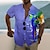 baratos camisa havaiana gola alta masculina-Homens Camisa Social Camisa Gráfica Camiseta Aloha Animal Papagaio Colarinho Chinês Branco Amarelo Azul Roxo Laranja Impressão 3D Ao ar livre Casual Manga Curta Imprimir Botão para baixo Roupa Moda