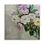 economico Quadri fiori/botanica-Hang-Dipinto ad olio Dipinta a mano Quadrato Natura morta Floreale / Botanico Moderno Include interno della montatura