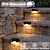 baratos Candeeiros Luzes de Exterior-4 peças luz de escada solar iluminação exterior à prova d&#039;água lâmpada de parede para cerca de escada varanda jardim rua paisagem luz de cerca solar