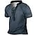 cheap Men&#039;s Casual T-shirts-Men&#039;s T shirt Tee Henley Shirt Tee Solid Color Graphic Henley Plus Size Outdoor Daily Short Sleeve Button-Down Clothing Apparel Designer Basic Casual Big and Tall