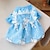 cheap Dog Clothing &amp; Accessories-Dog Cat Dress Embroidered Adorable Cute Dailywear Casual / Daily Dog Clothes Puppy Clothes Dog Outfits Soft Blue Costume for Girl and Boy Dog Polyester XS S M L XL