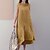 cheap Casual Dresses-Women&#039;s Cotton Linen Dress Casual Dress Linen Dress Cotton Linen Maxi long Dress Daily Holiday Vacation Casual Pocket Asymmetric Crew Neck Fall Spring Summer Sleeveless Loose Fit 2023 Yellow Dark