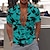 billiga hawaiianska lapelskjortor för män-Herr Skjorta Hawaii skjorta Grafisk skjorta Aloha skjorta Löv Nedvikt Vit Rubinrött Blå Purpur Tryck Utomhus Gata Kortärmad Mönster Button-Down Kläder Mode Designer Ledigt Andningsfunktion