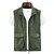 abordables ropa exterior activa para hombres-Hombre Chaleco de pesca Chaleco para senderismo Camiseta Al aire libre Transpirable Resistente al Agua Bolsillo con cremallera Multi bolsillo Poliéster Verde Ejército Caqui Azul Oscuro Caza Pesca