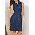 cheap Casual Dresses-Women&#039;s Knee Length Dress A Line Dress Dusty Blue Sleeveless Ruched Solid Color Crew Neck Spring Summer Casual Sexy 2022 S M L XL XXL 3XL / Denim Dress