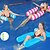 cheap Novelty &amp; Gag Toys-Pool Floats,Summer Inflatable Foldable Floating Row Swimming Relax Three Pipes Net Pocket Water Lounge Chair Hammock Air Mattresses Pool Toy,Inflatable for PoolCandy