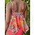 cheap Tankinis-Women&#039;s Swimwear Tankini 2 Piece Normal Swimsuit Floral Print High Waisted Red Plunge Padded Bathing Suits Vacation Sexy Sports