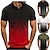 baratos polos de botões masculinos-t-shirt masculina manga color block henley medium spring&amp;amp; verão verde branco cinza preto-vermelho