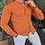 cheap Men&#039;s Shirts-Men&#039;s Shirt Solid Colored Stand Collar Casual Daily Button-Down Long Sleeve Tops Casual Fashion Breathable Comfortable Orange / Summer / Spring / Summer