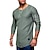 abordables T-shirts décontractés pour hommes-Homme T shirt Tee chemise fraîche Chemise à manches longues Plein Col Rond Casual Vêtement Tenue Classique