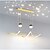 abordables Design linéaire-100 cm suspension led papillon projecteur lumière restaurant lampe moderne style nordique chaud design créatif lustre en spirale