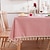 cheap Tablecloth-Farmhouse Tablecloth Cotton Linen Rectangle Table Cloths for Kitchen Dining, Party, Holiday, , Buffet Holiday Family Gathering