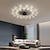 tanie Lampy sufitowe-128 cm styl skandynawski lampa sufitowa led fajerwerk projekt metalowy salon 220-240v