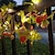 tanie Taśmy świetlne LED-Outdoor solar roses leaves rattan string lights 2m 20leds fairy string lights ip65 wodoodporna boże narodzenie wesele ogród patio balkon strona główna dekoracja zewnętrzna