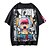 cheap Everyday Cosplay Anime Hoodies &amp; T-Shirts-Inspired by One Piece Monkey D. Luffy Polyester / Cotton Blend Cosplay Costume T-shirt Harajuku Graphic Kawaii Pattern T-shirt For Men&#039;s / Women&#039;s / Couple&#039;s