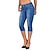 cheap Jeans-Women&#039;s Trousers Pants Trousers Jeans Capri shorts Black Blue Dark Blue Shorts Mid Waist Work Daily Full Length Micro-elastic Solid Color Outdoor S M L XL XXL