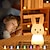 billige Indretnings- og natlamper-led kanin natlys bunny lampe til børn berøringssensor dyr tegneserie sød lampe farverig usb genopladelig silikonegave børneværelse pige dreng tumling kawaii værelse dekoration soveværelse sengelampe