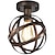 Недорогие Потолочные светильники и вентиляторы-19-сантиметровый потолочный светильник в виде шара, светодиодный, металлический, классический, стильный, окрашенный, черный, художественный, современный, 220-240 В