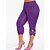 cheap Exercise, Fitness &amp; Yoga Clothing-Women&#039;s Yoga Pants High Waist Capri Leggings Bottoms Cut Out Tummy Control Butt Lift Quick Dry White Black Purple Yoga Fitness Gym Workout Sports Activewear Slim Stretchy / Athletic / Athleisure