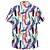 cheap Men&#039;s Shirts-Men&#039;s Shirt Geometric Classic Collar Holiday Beach Print Tops Casual Tropical White / Summer / Summer