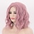 abordables Perruques Synthétiques Sans Bonnet-perruques roses pour femmes perruques synthétiques bouclées lâches perruques de cheveux rose bébé pour la fête perruque cosplay rose partie centrale perruques bouclées courtes lemeiz-125 perruques de