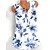 cheap Women-Women&#039;s Tank Top Camis Floral Theme Floral V Neck Print Casual Streetwear Tops Blue / 3D Print