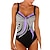 cheap One-piece swimsuits-Women&#039;s One Piece Swimsuit Backless Sexy Bodysuit Bathing Suit Stripes Swimwear White Yellow Breathable Quick Dry Lightweight Swimming Surfing Beach Summer