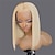 cheap Human Hair Lace Front Wigs-613 Blonde Bob Lace Front Human Hair Wig for Black Women 8-16 Inch 13x4 Brazilian Virgin Hair Straight 613 Lace Wig Pre Plucked with Baby Hair Bleached Knots Middle Part Colored Bob Wig 150%/180% Density