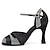 cheap Latin Shoes-Women&#039;s Latin Shoes Salsa Shoes Indoor Performance Glitter Crystal Sequined Jeweled Heel High Heel Peep Toe Ankle Strap Adults&#039; Black Brown Blue / Satin