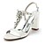 cheap Wedding Shoes-Women&#039;s Wedding Shoes Wedding Sandals Bridal Shoes Bridesmaid Shoes Rhinestone Chunky Heel Open Toe Luxurious Elegant Party Wedding Satin T-Strap Spring Summer Solid Colored Wine White Black