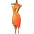 abordables Tenues de danse latine-Danse salsa robe de danse latine frangé gland cristaux/strass femme entraînement performance sans manches spandex