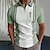 cheap 3D Zipper Polo-Men&#039;s Golf Shirt Color Block Turndown Street Casual Zipper Short Sleeve Tops Casual Fashion Breathable Comfortable White Blue Purple