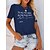 cheap Tees &amp; Tank Tops-Women&#039;s T shirt Tee Text Casual Weekend Friendship Painting T shirt Tee Short Sleeve Print Round Neck Basic Essential Green White Black S