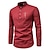 cheap Cotton Linen Shirt-Men&#039;s Summer Shirt Beach Shirt Black White Red Long Sleeve Graphic Stand Collar Spring &amp;  Fall Outdoor Street Clothing Apparel Button-Down