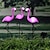 abordables Éclairages pour allées-3 pièces solaire flamingo jardin lumières voie extérieure décoration lumières ip65 étanche extérieur solaire pelouse lumière cour pelouse passage paysage yard vacances décoration lampe
