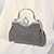 cheap Clutches &amp; Evening Bags-Women&#039;s Evening Bag Polyester PU Leather Crystals Chain Solid Color Vintage Party Party / Evening Black Silver Gold