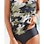 cheap Tankinis-Women&#039;s Swimwear Tankini 2 Piece Normal Swimsuit Camo High Waisted Army Green V Wire Padded Bathing Suits Vacation Sexy Sports / Strap / New / Strap