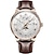 זול שעונים מכאניים-שעון מכני לגברים עסקי יוקרה שעון יד אנלוגי לוח שנה אוטומטי מתנת שעון מעור אמיתי מתפתל שלב ירח עמיד למים