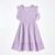 cheap Dresses and Jumpsuits-Mommy and Me Dresses Family Sets Solid Color Causal Ruched Purple Sleeveless Knee-length Daily Matching Outfits / Spring / Summer / Ruffle / Patchwork / Bow