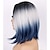 Недорогие Парик из искусственных волос без шапочки-основы-ломбер парики короткий боб парик синие красочные парики синтетический парик для вечеринок ежедневный боб парик для женщин