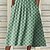 cheap Casual Dresses-Women&#039;s Midi Dress A Line Dress Green Short Sleeve Ruched Print Geometric V Neck Spring Summer Basic Casual 2022 S M L XL XXL 3XL / Loose